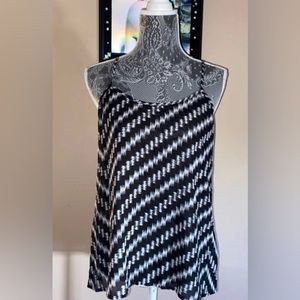 Maurices black chevron sheer sleeveless blouse size M